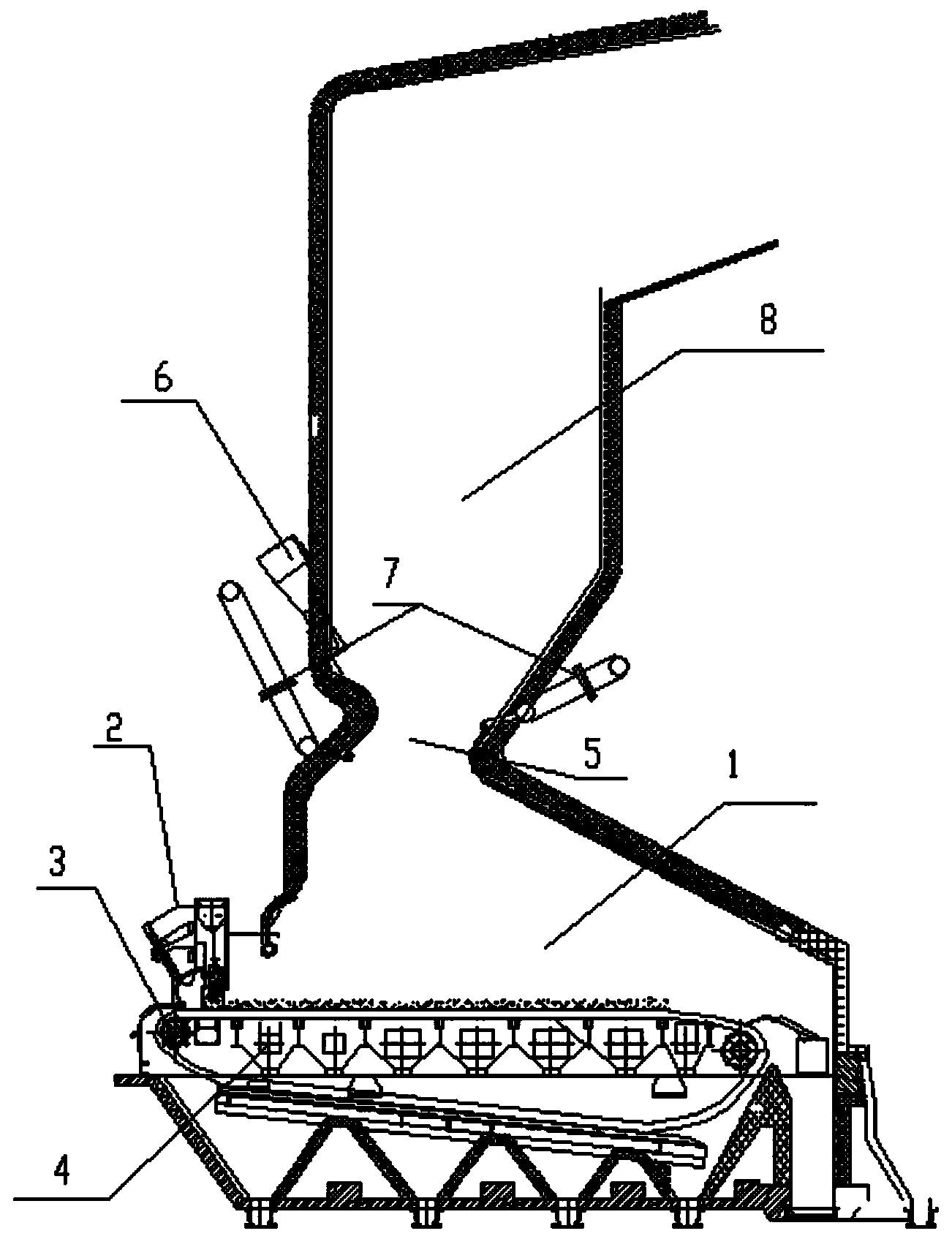 Environment-friendly garbage incineration process and matched device