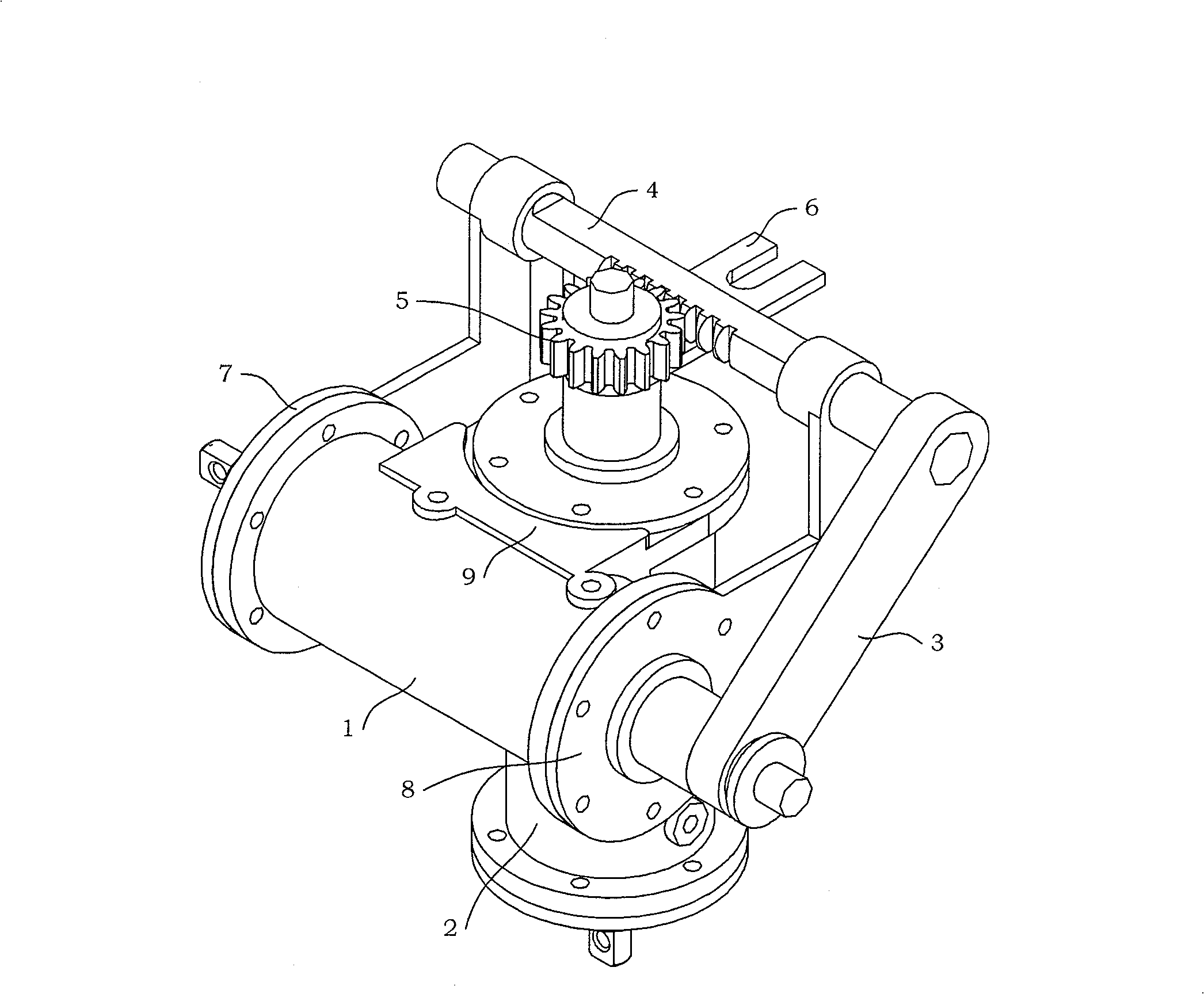 Follow-up type selecting gear shifting hydraulic actuator of vehicle automatic mechanical speed variator