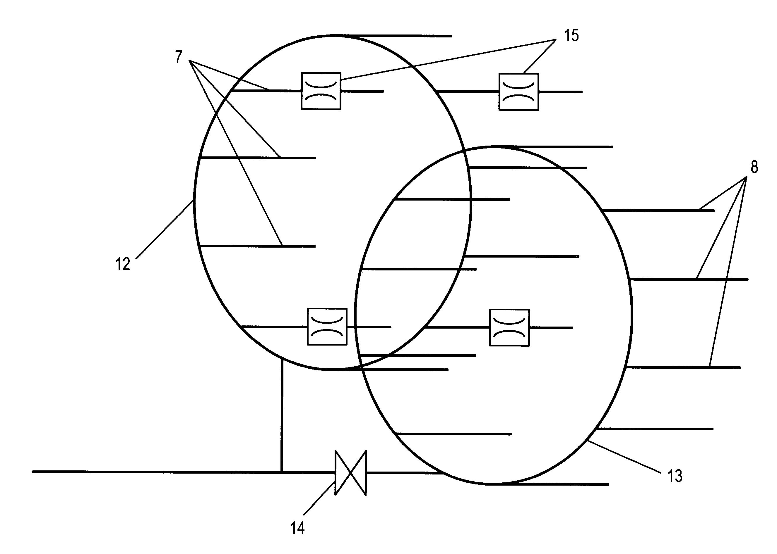 Multiple burner arrangement for operating a combustion chamber, and method for operating the multiple burner arrangement