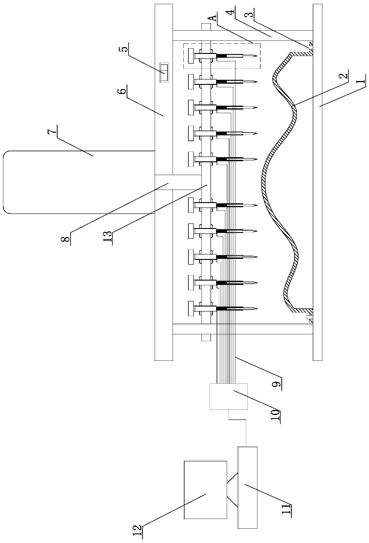 Curved surface shell outer surface detection device