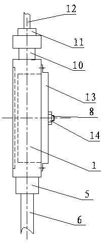 Spring force measuring device for high school physical mechanics experiment and force measuring method