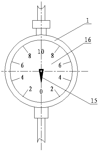 Spring force measuring device for high school physical mechanics experiment and force measuring method