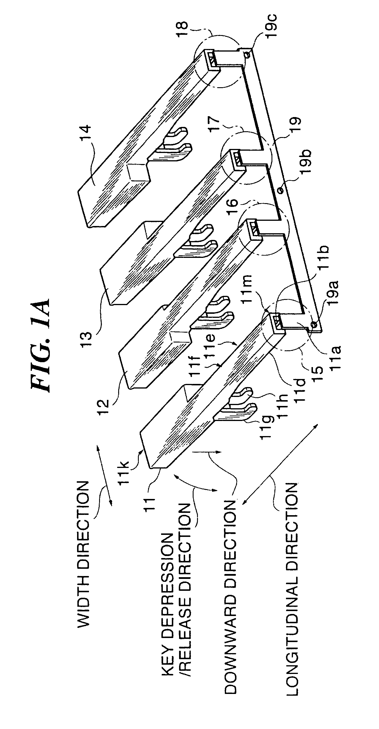 Keyboard apparatus of electronic keyboard instrument