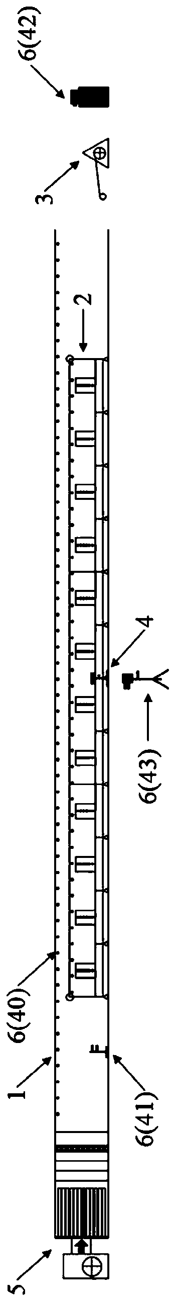 Indent-size subway tunnel/train compartment dual-long and narrow space fire experiment platform