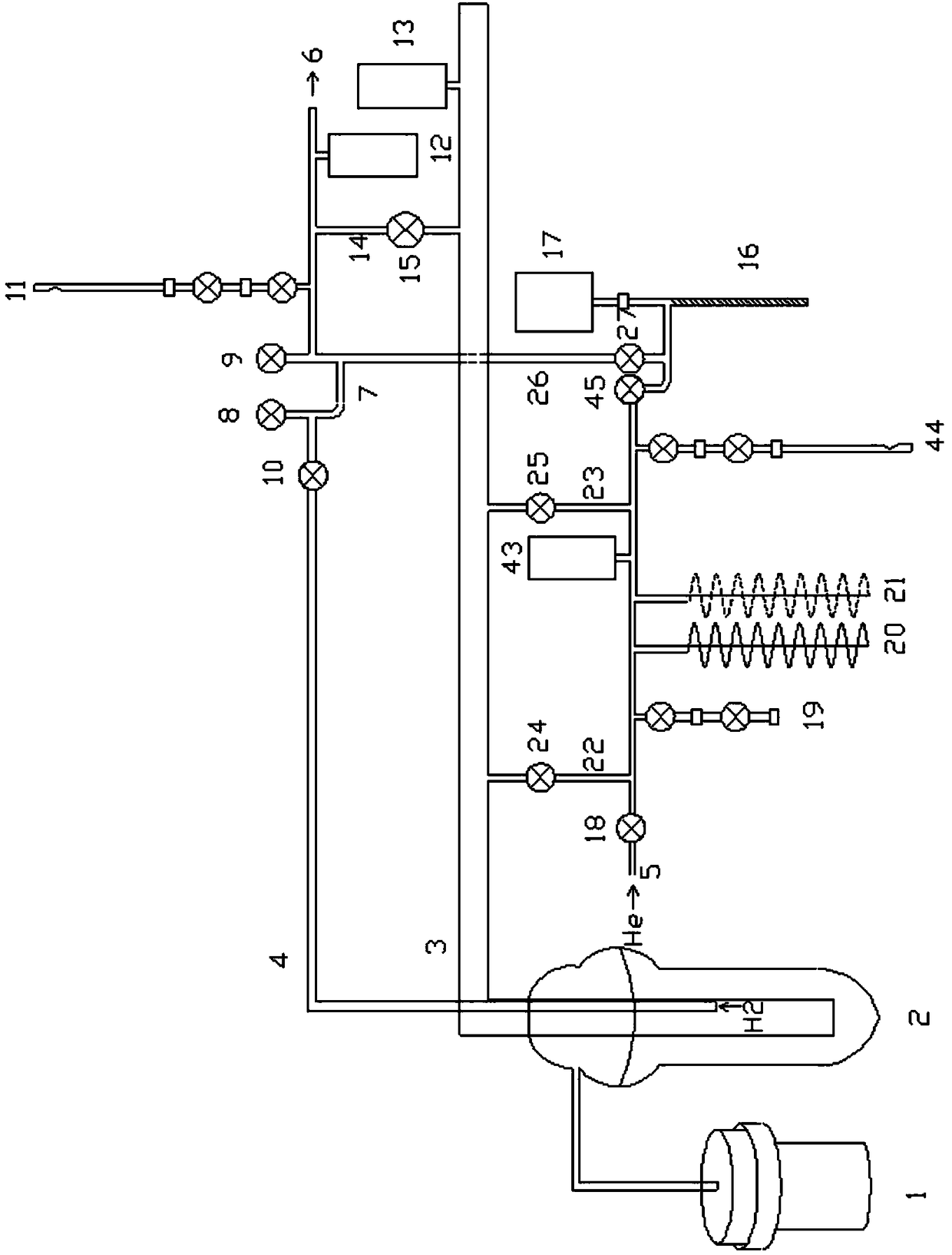 &lt;14&gt;C sample preparation system for both hydrogen method and zinc method