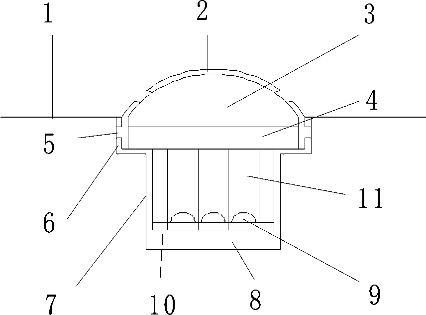 Speed bump used at night and method