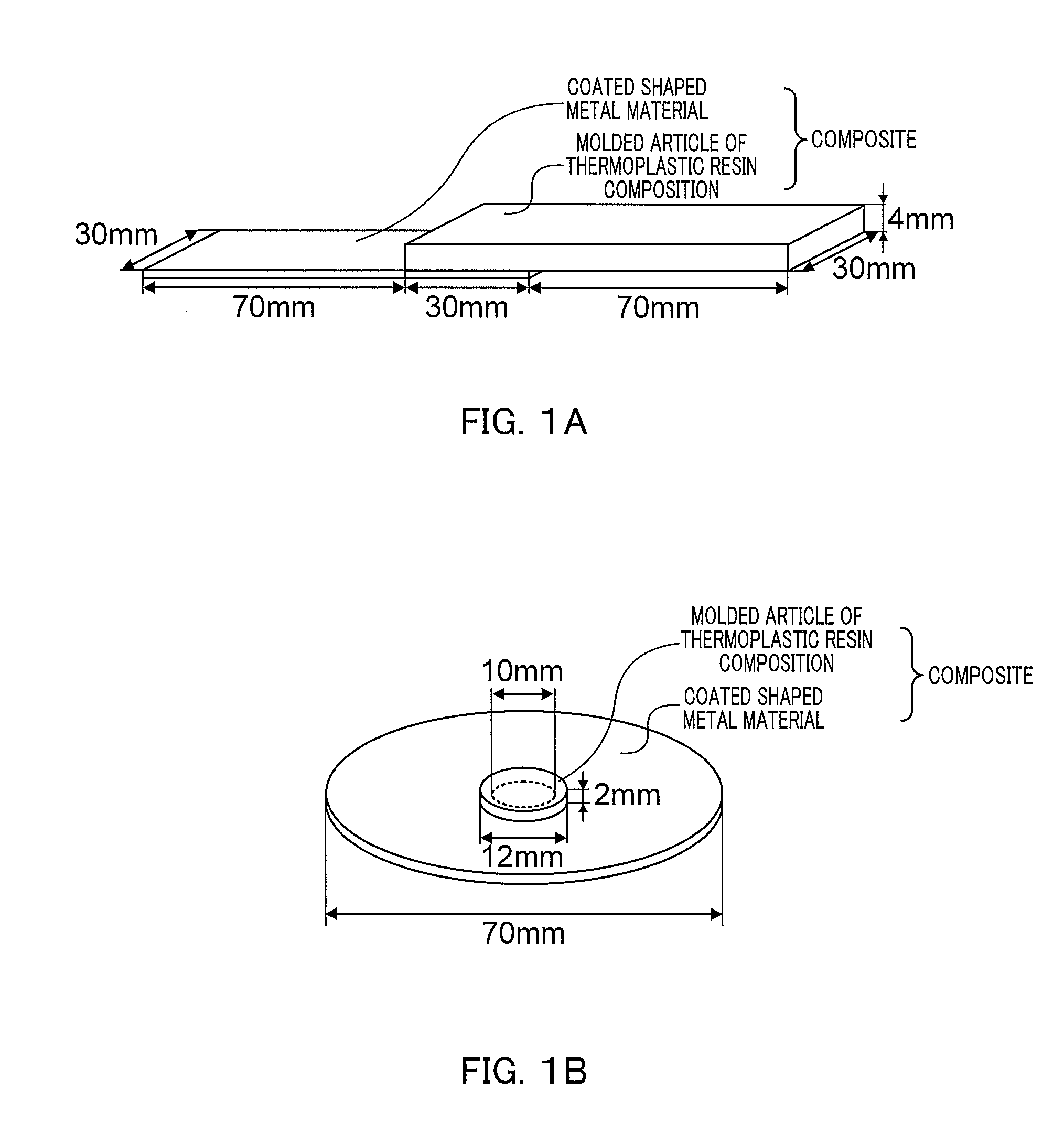 Shaped and coated metallic material, composite, and method for manufacturing shaped and coated metallic materialand composite