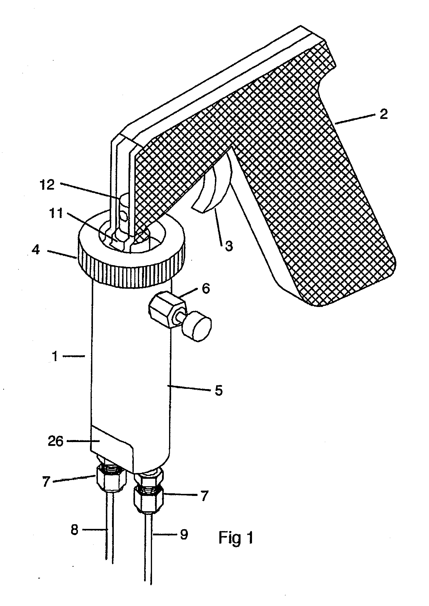 Handheld spray receptor