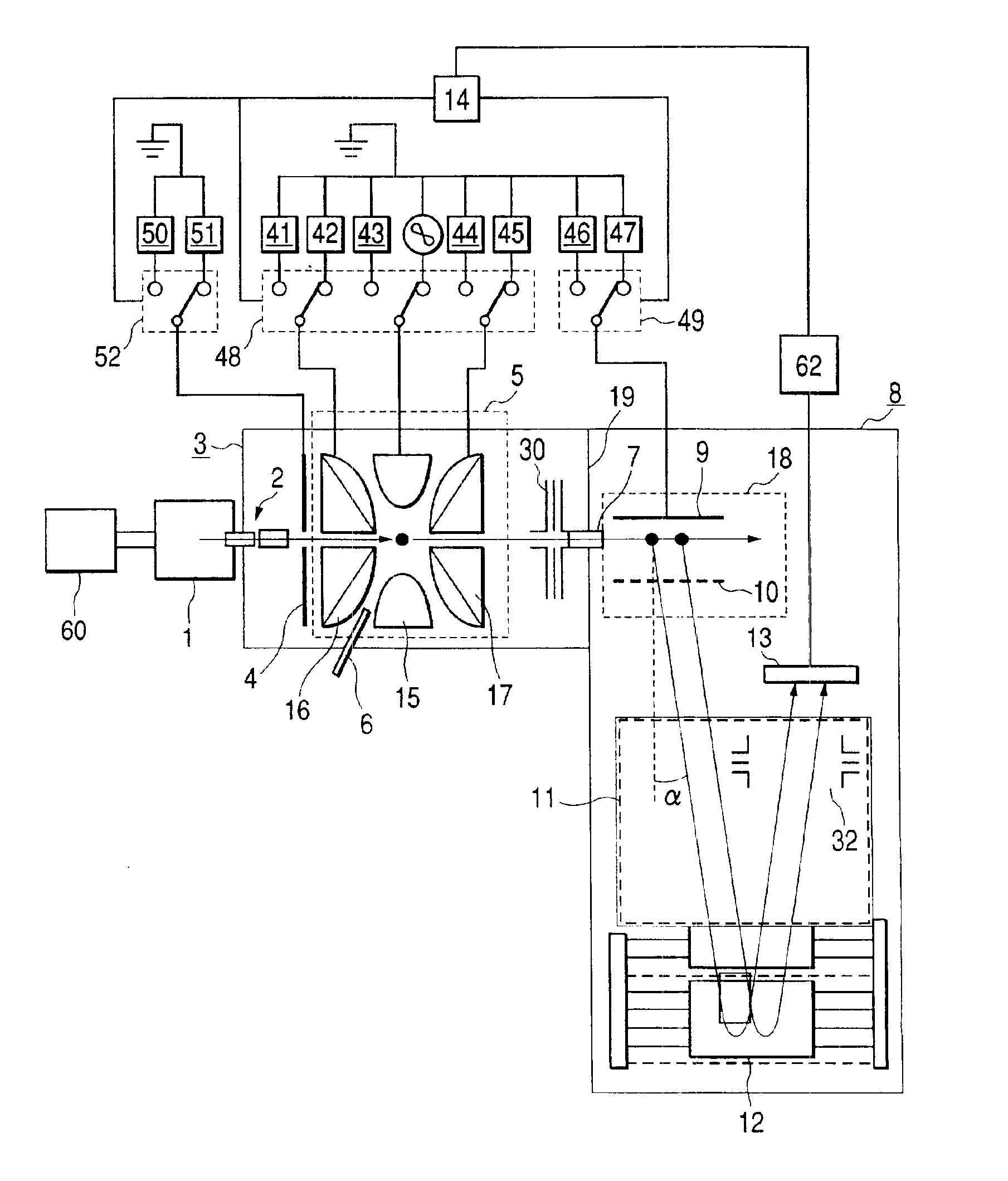 Mass spectrometer and measurement system using the mass spectrometer