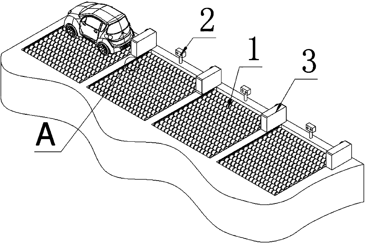 Roadside parking auxiliary device