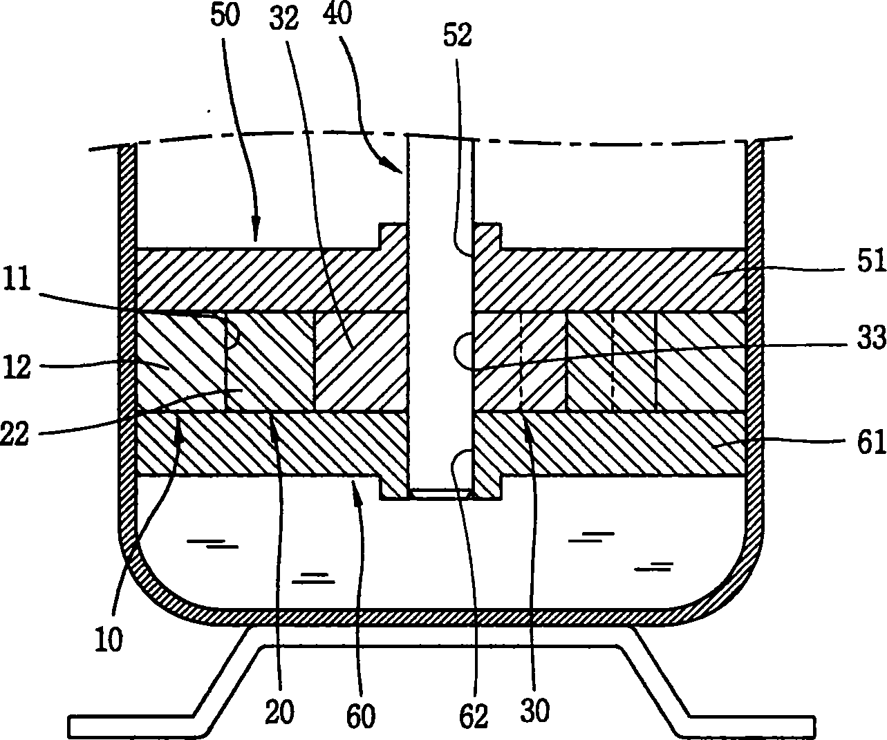 Spindle combine structure for gear compressor