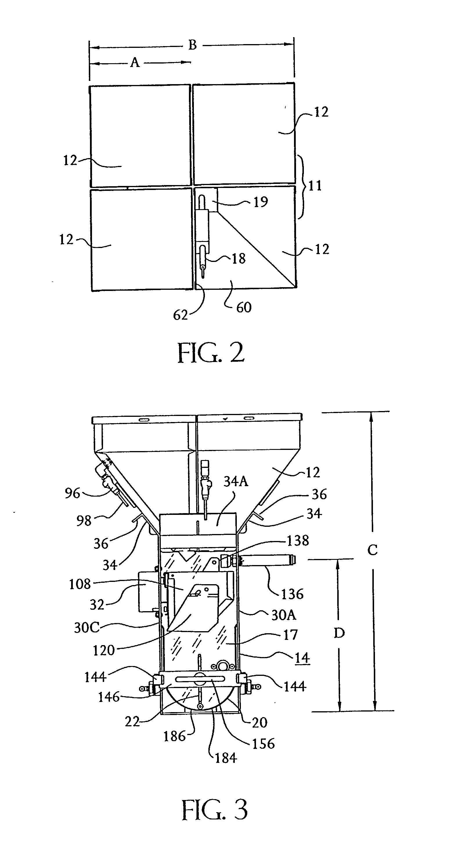 Gravimetric blender with manually removable hoppers having integral interior valves