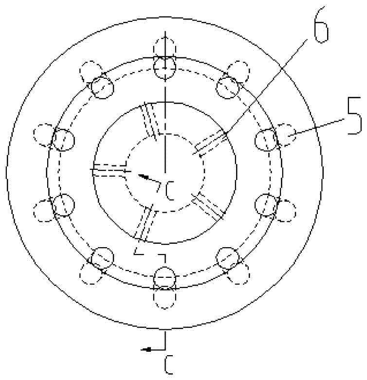 Low-resistance internal mixing type gas nucleus atomization oil gun