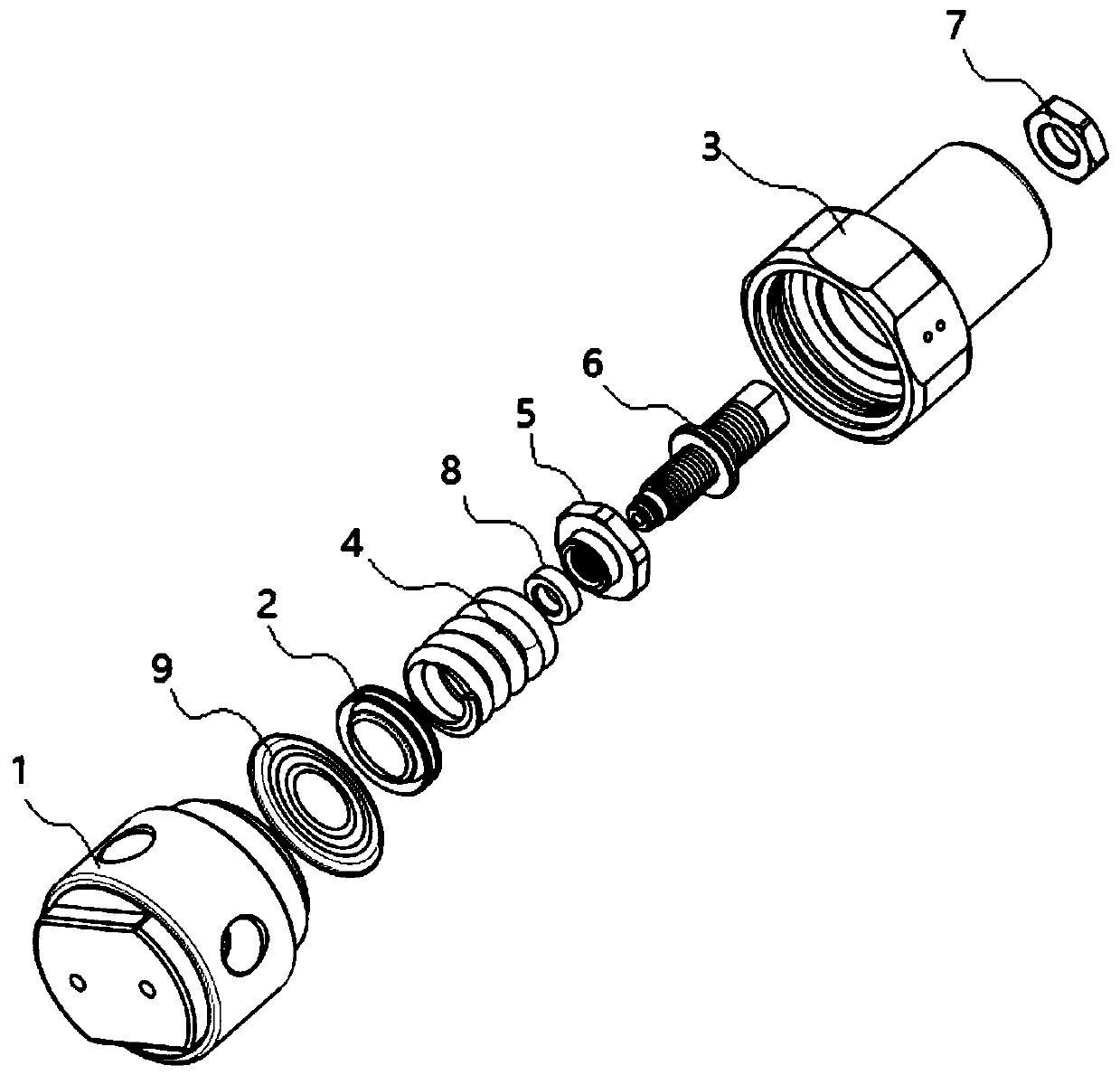 Pressure reducing valve with pressure chamber