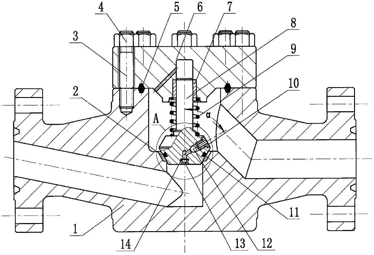 Lifting-type check valve capable of reducing harm of water attack