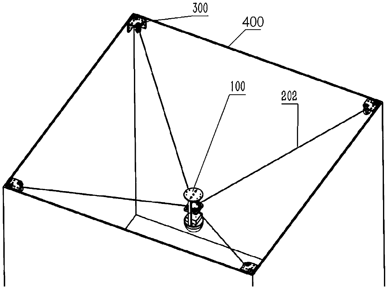 Suspended-cable parallel robot for coal bunker inner wall defect detection and control method