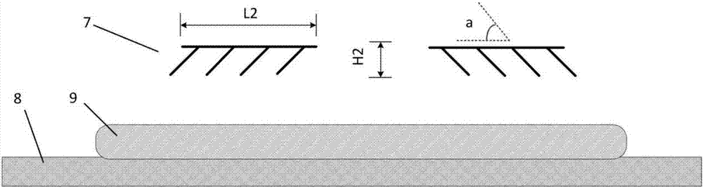 Motion based stripping dry adhesion mechanism and implementation method