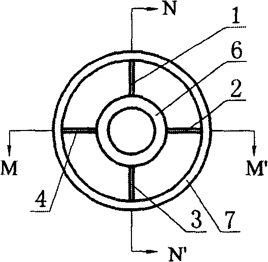 Plate inserted coaxial micro-wave mode converter