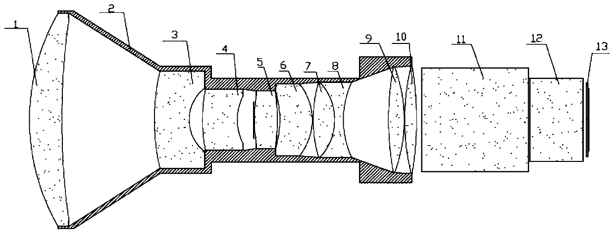 A lens for a 4k LCOS projection system