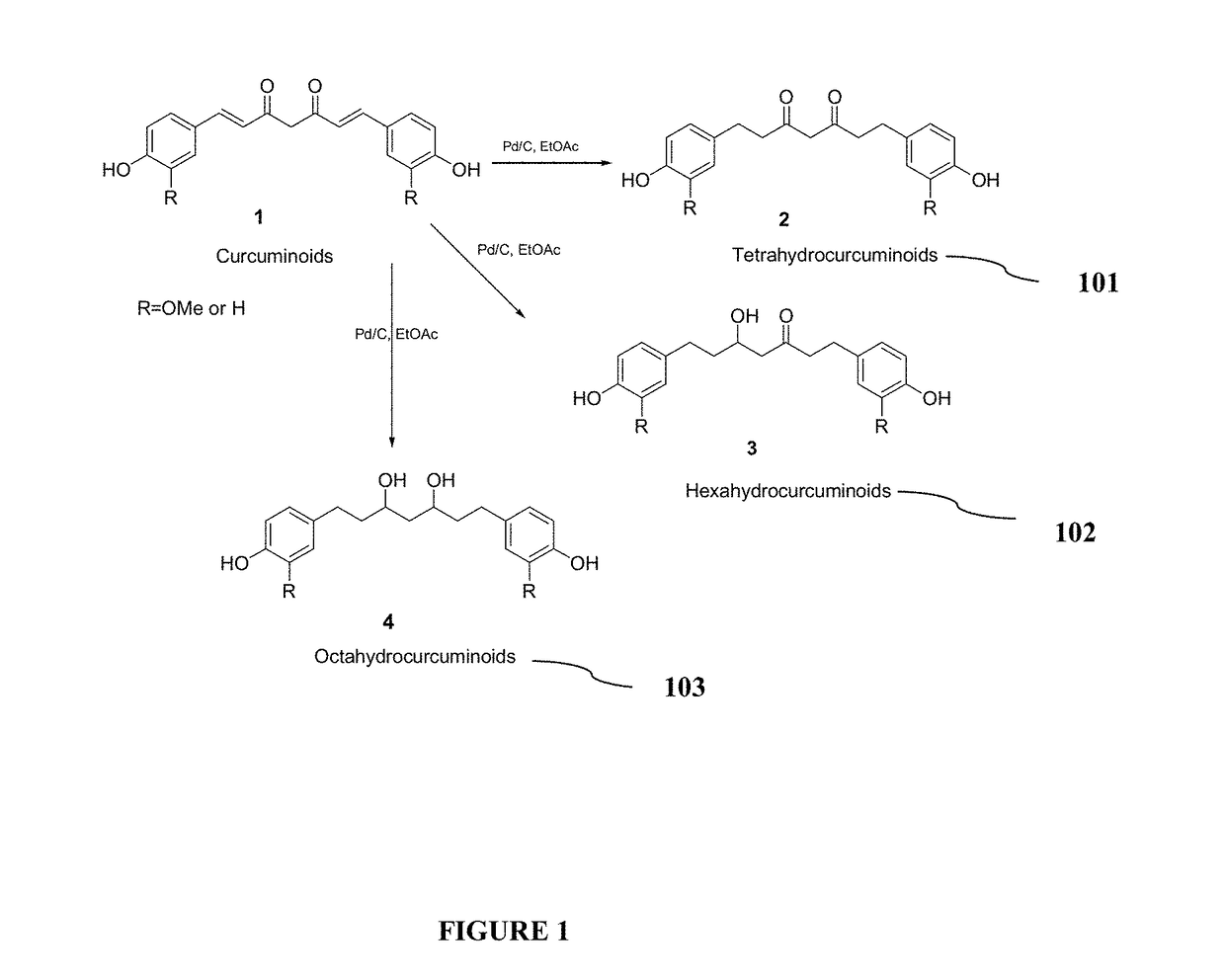 A Process for Preparation of Bioavailable White Curcumin - A Unique Blend of Hydrogenated Curcuminoids