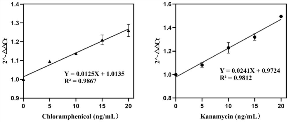 Method of establishing double-detection sensor for antibiotics based on aptamers