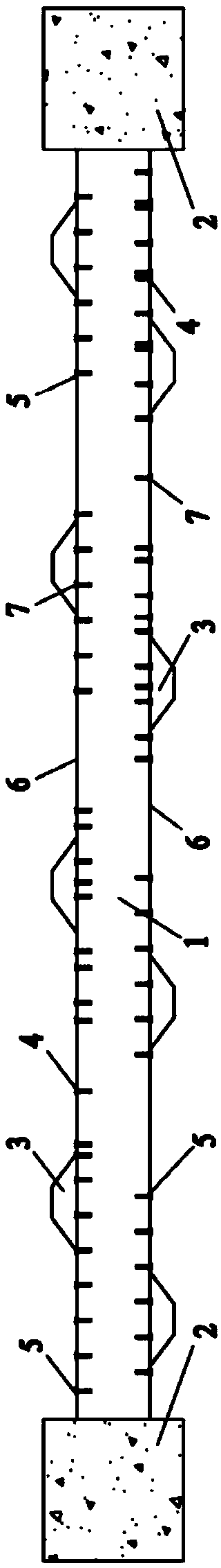 Connection structure and construction method of profiled steel plate shear wall and rc frame beam