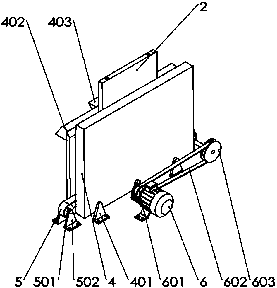 An automatic loading and unloading device for elevator door panel spraying