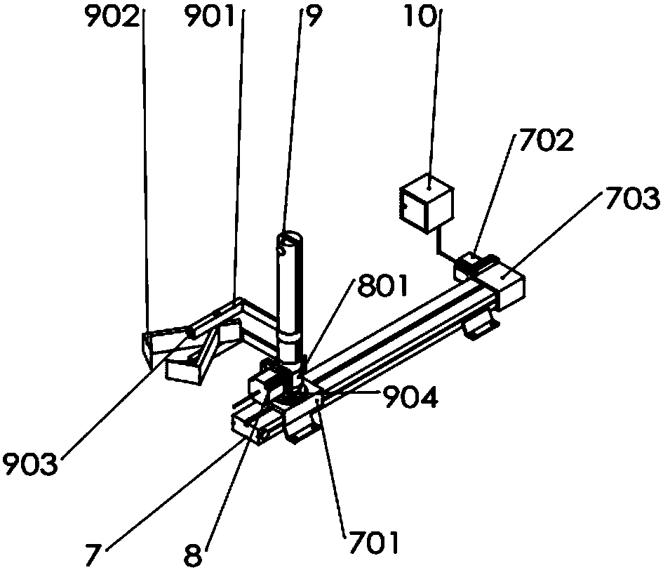 An automatic loading and unloading device for elevator door panel spraying