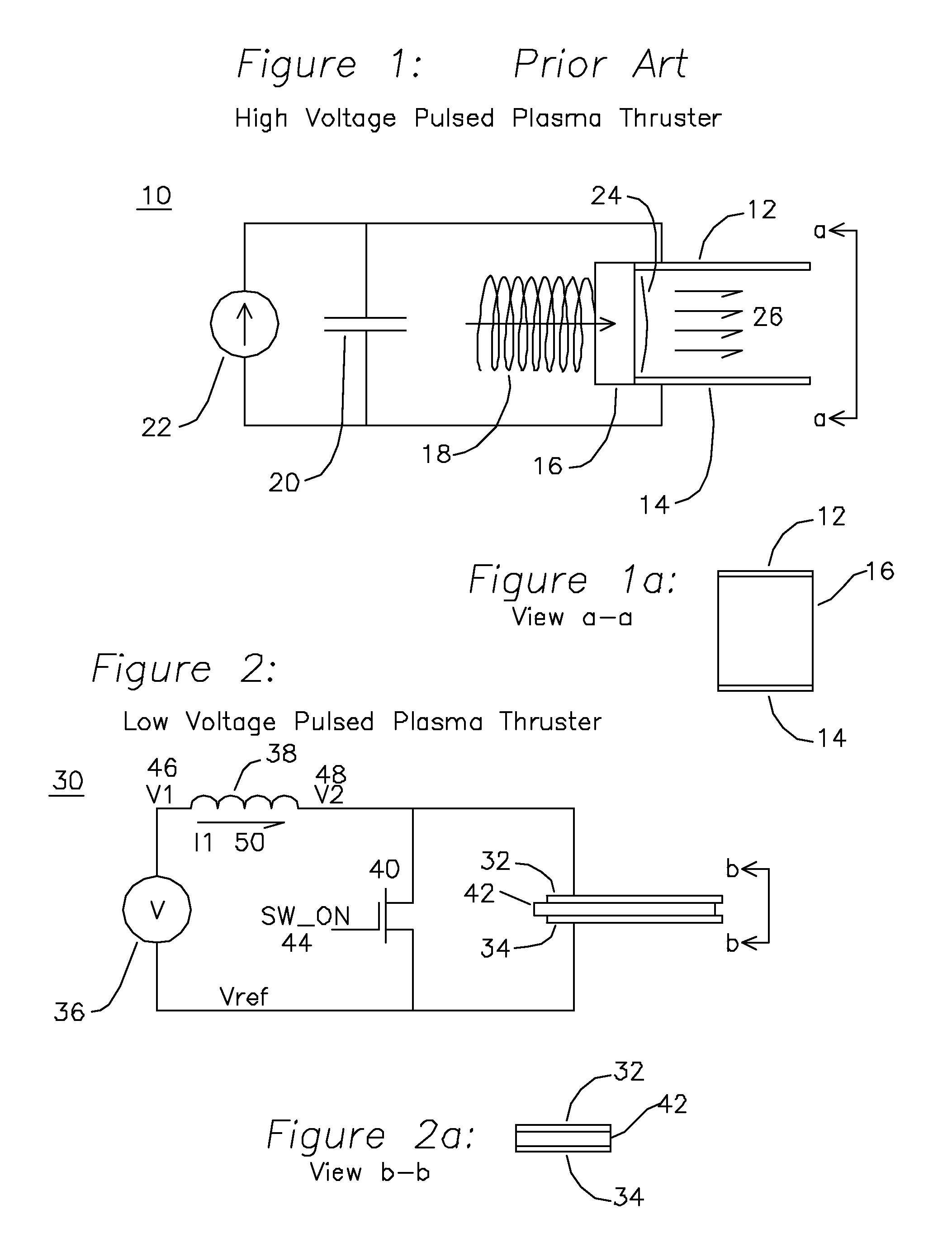 Vacuum arc plasma thrusters with inductive energy storage driver