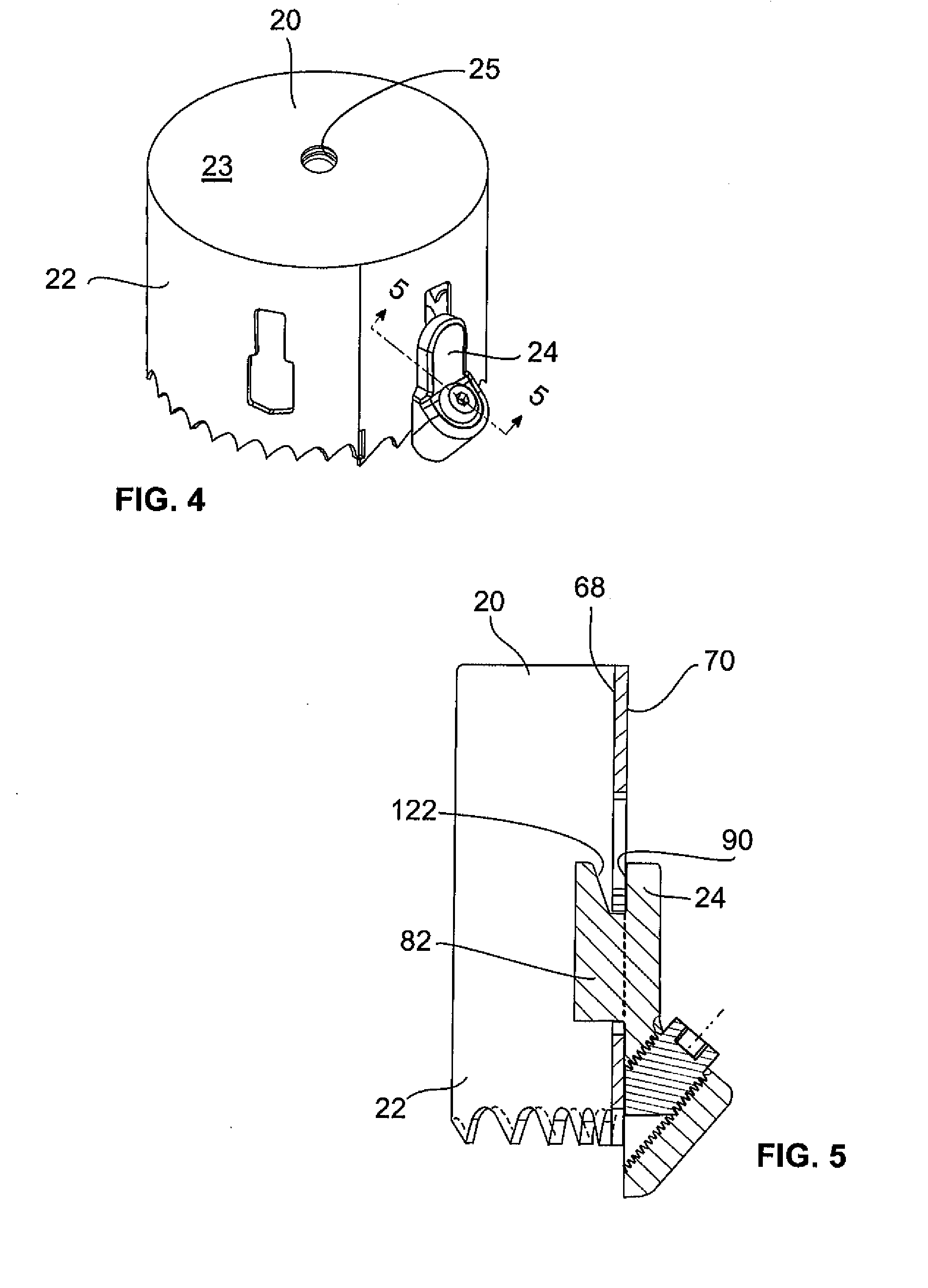 Hole saw with depth stop