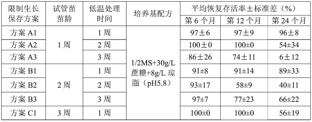 Growth-limiting preservation method for potato test-tube plantlets