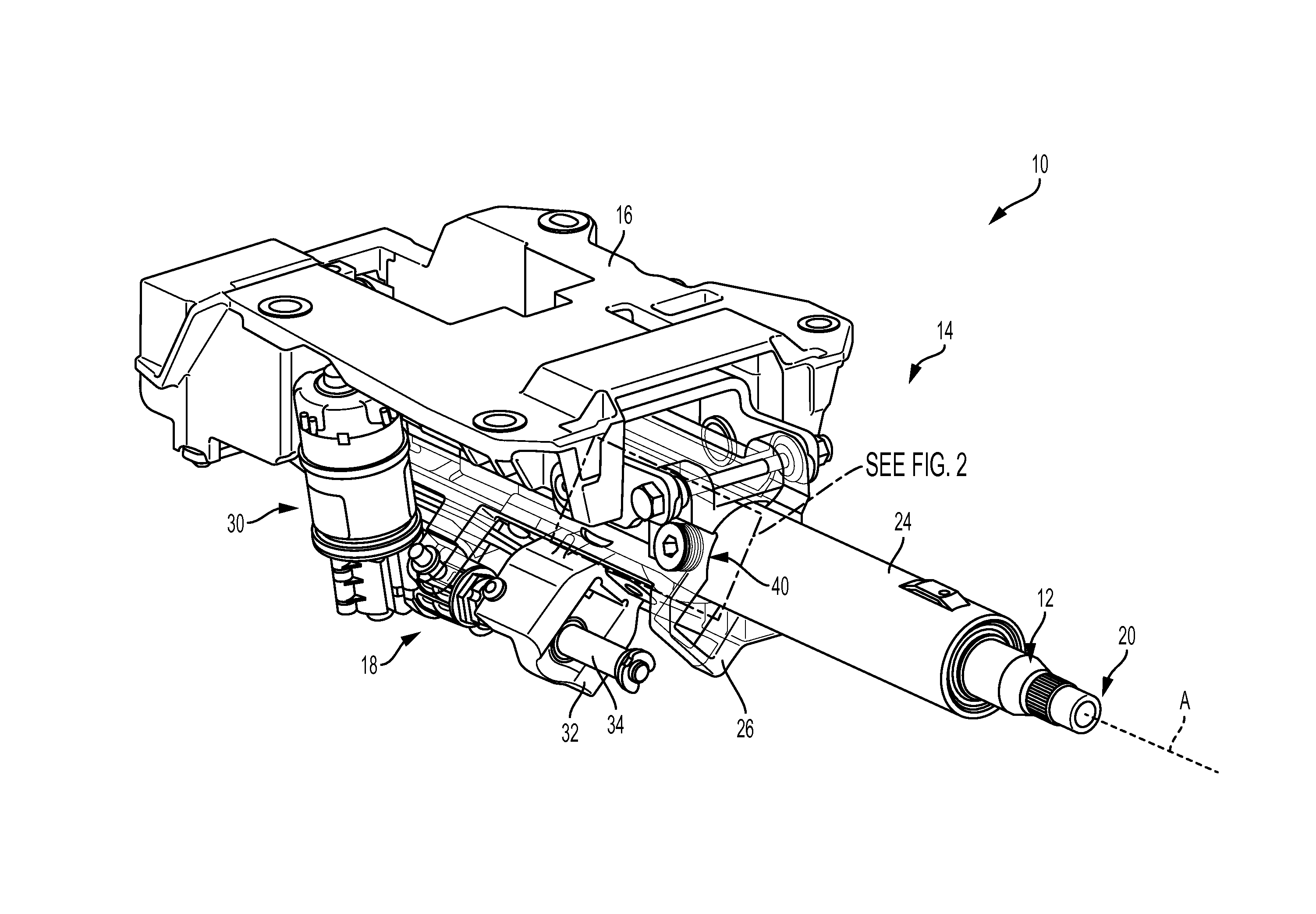 Radial telescope bushing for steering column