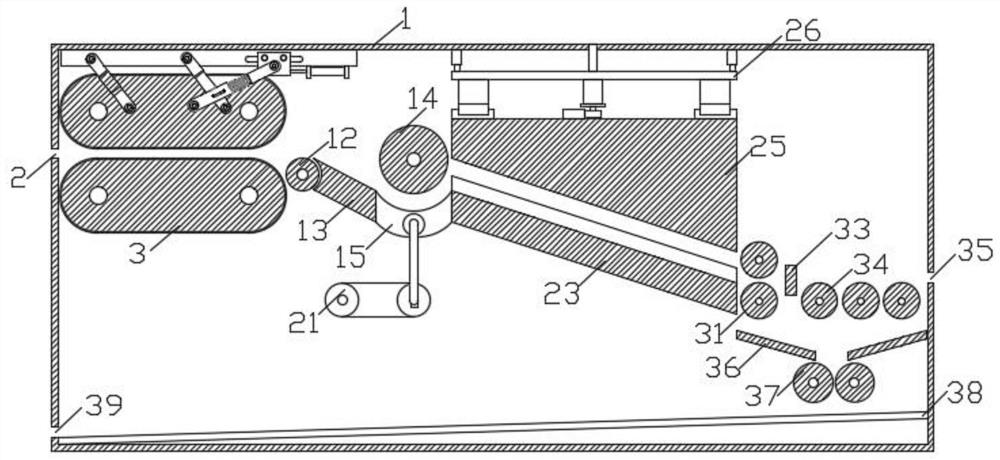 Peeling device for rattan processing and working method thereof