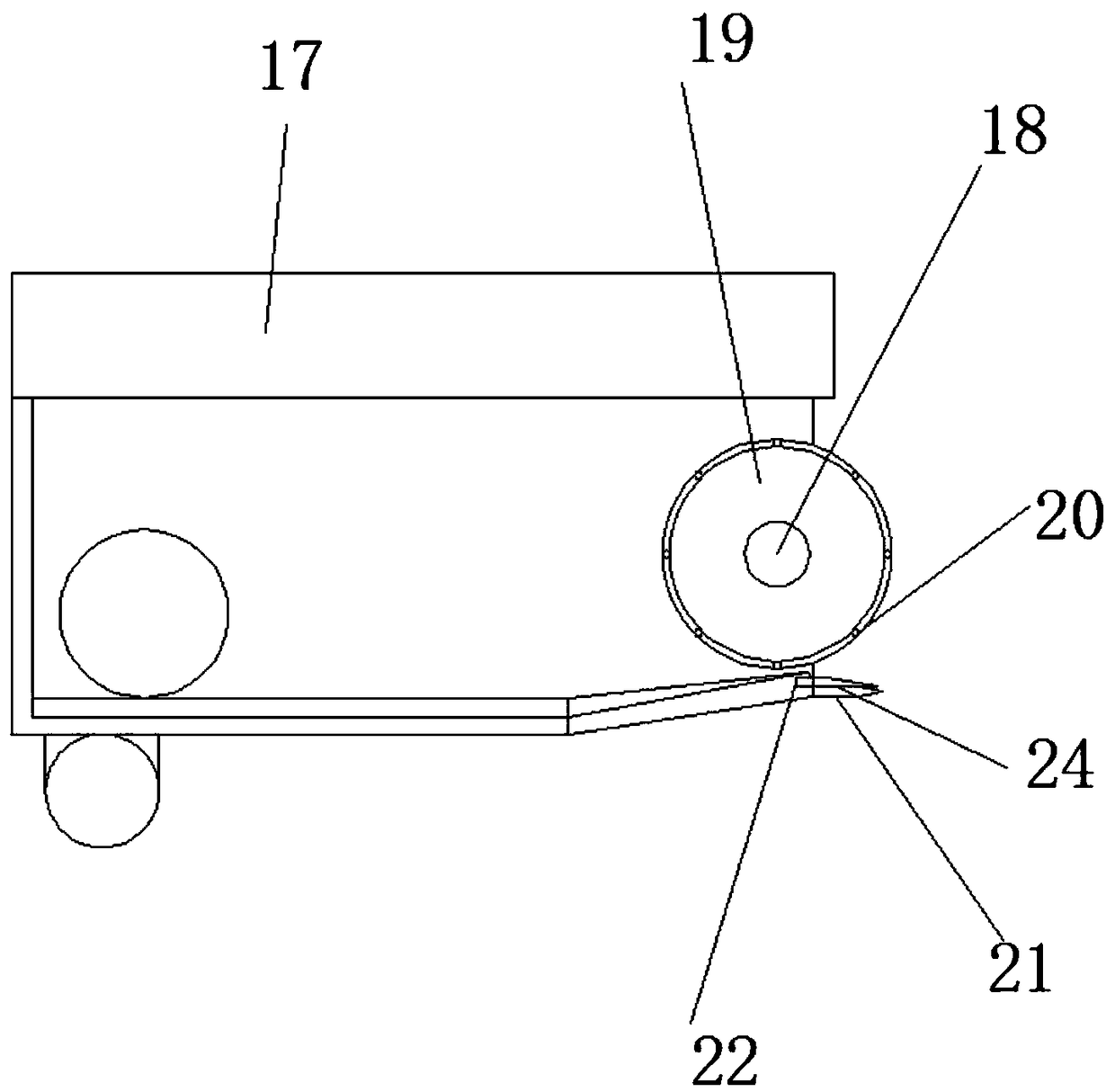 Walking type cosmos bipinnata planting device with maintenance mechanisms