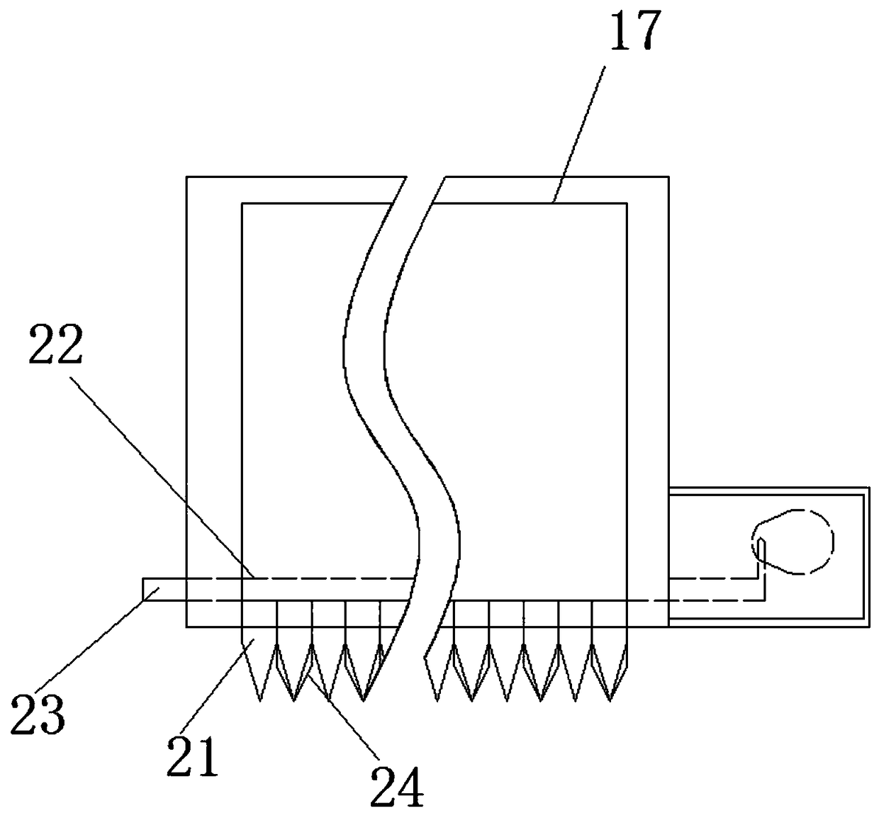 Walking type cosmos bipinnata planting device with maintenance mechanisms