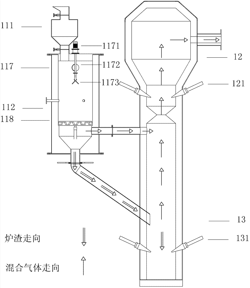 Downdraft plasma garbage gasification reaction chamber and gasification process