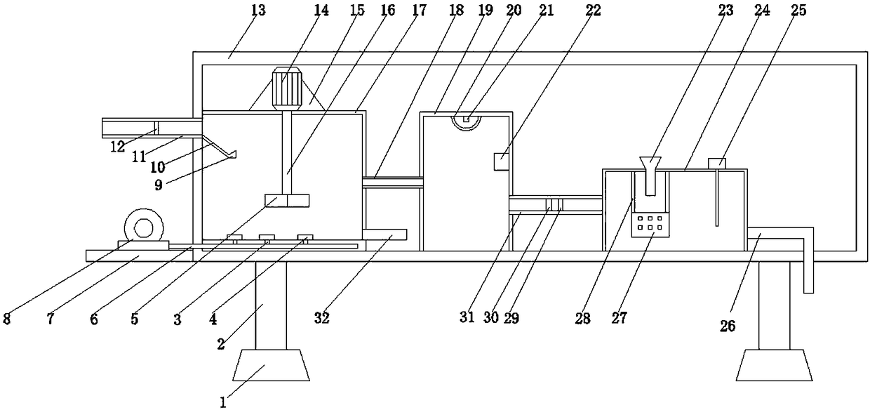 A wastewater treatment device for a paper mill