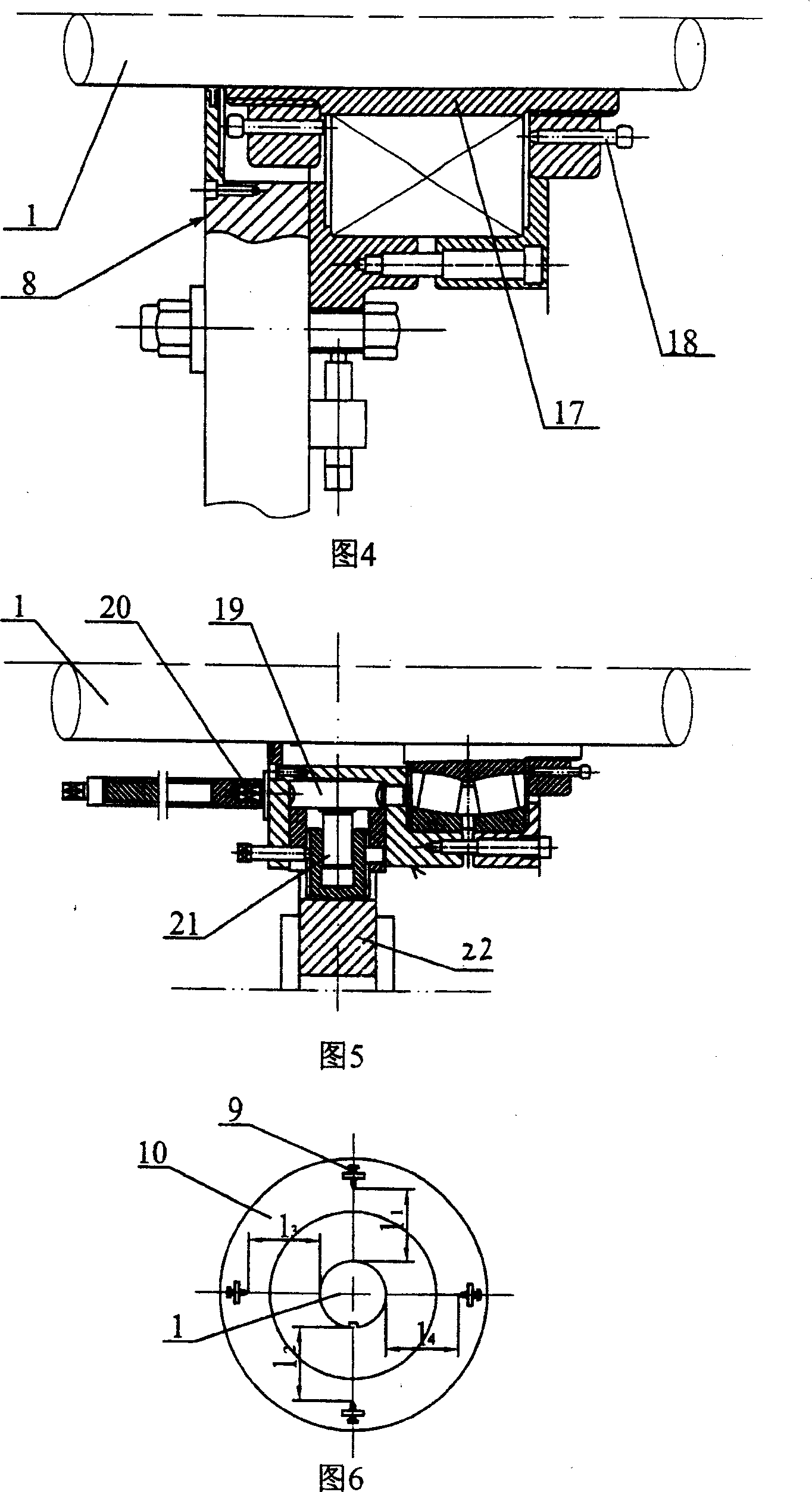 Marine stern axle tube boring technological equipment erecting process