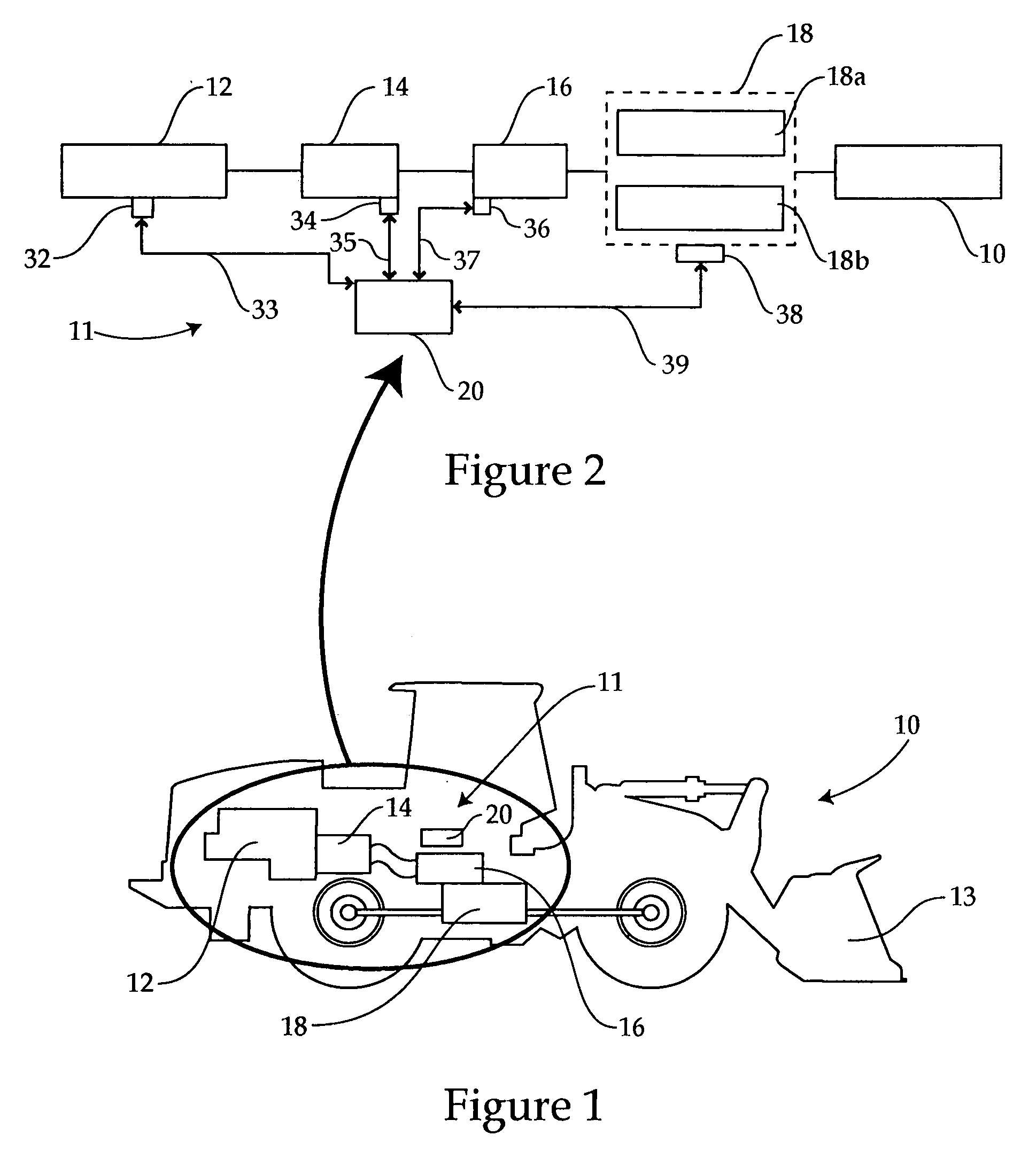 Downshift in hydrostatic drive work machine