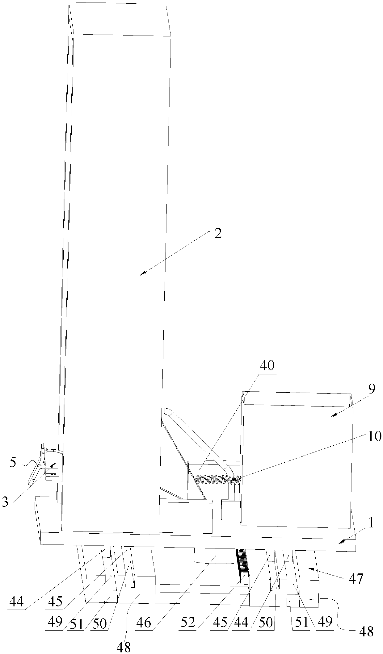 Plastering device for buildings