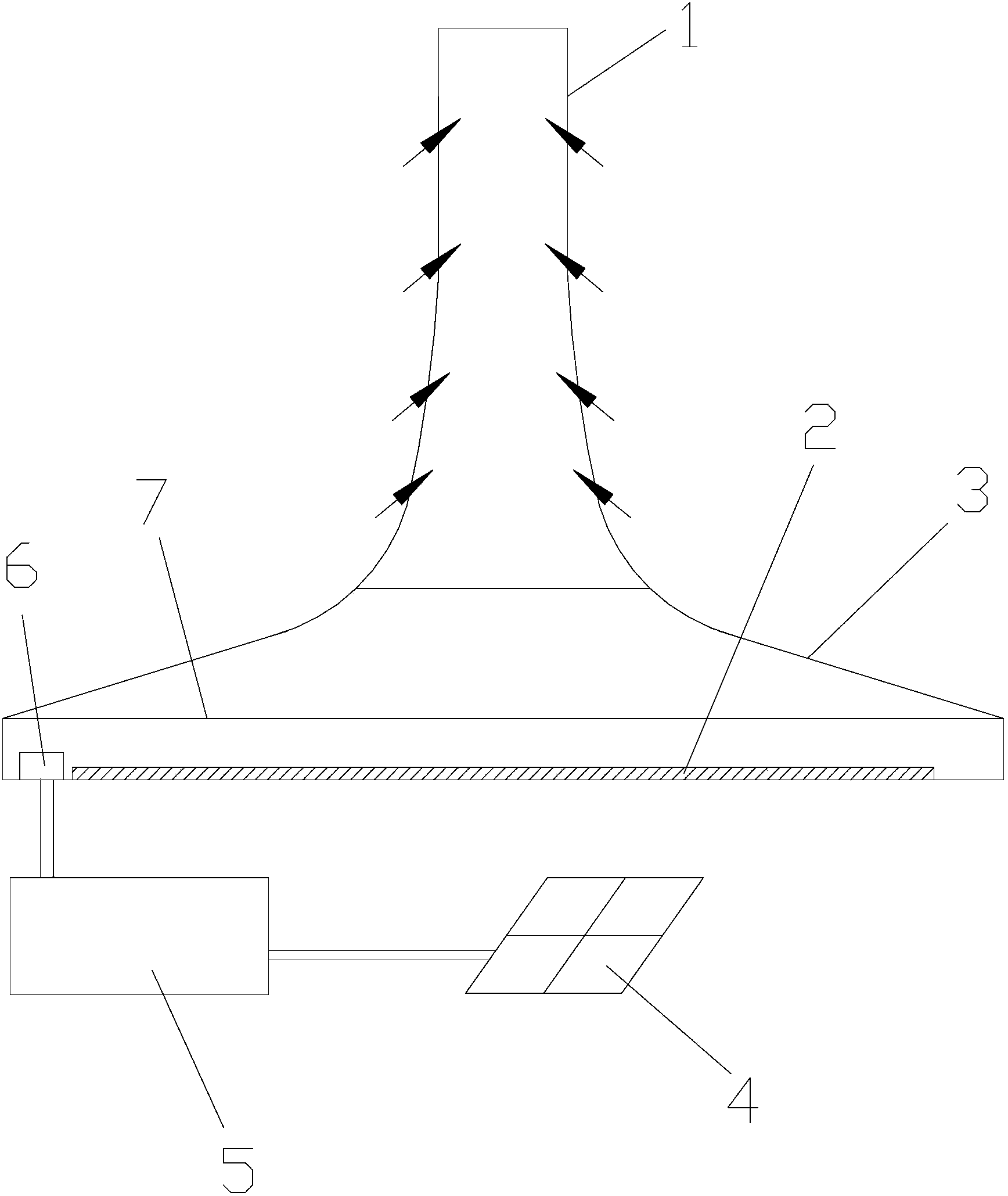 Solar thermal wind gathering power generation system