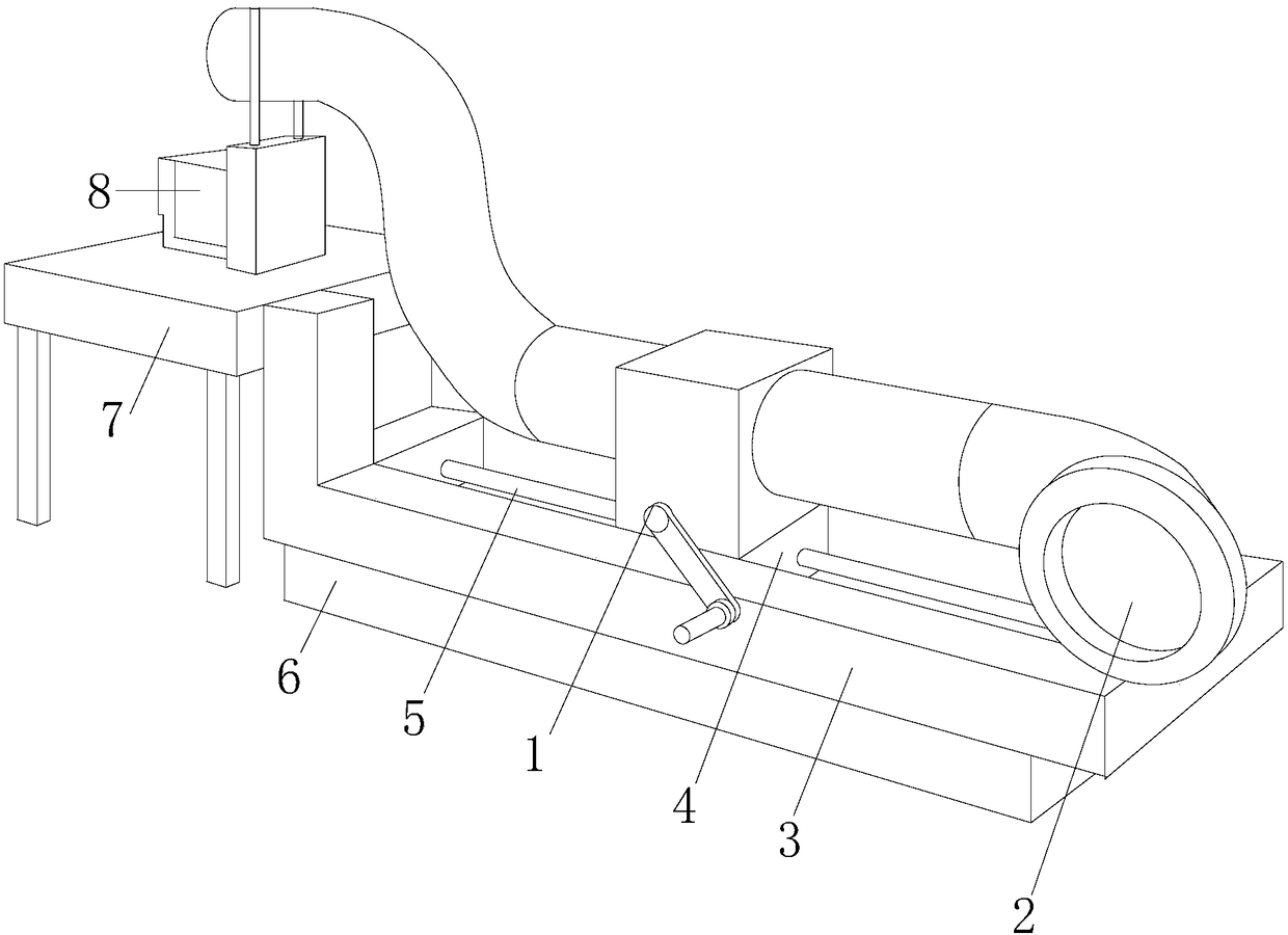 Rapid positioning and welding tool for automobile exhaust pipe