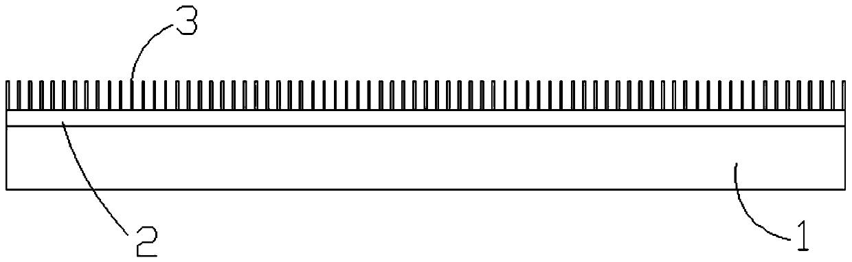 Flow guide layer of paper diaper with lawn structure and preparation method of flow guide layer