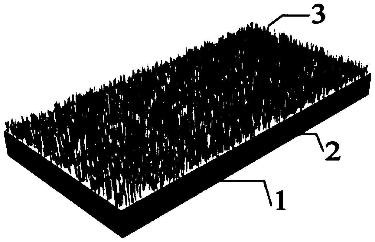 Flow guide layer of paper diaper with lawn structure and preparation method of flow guide layer