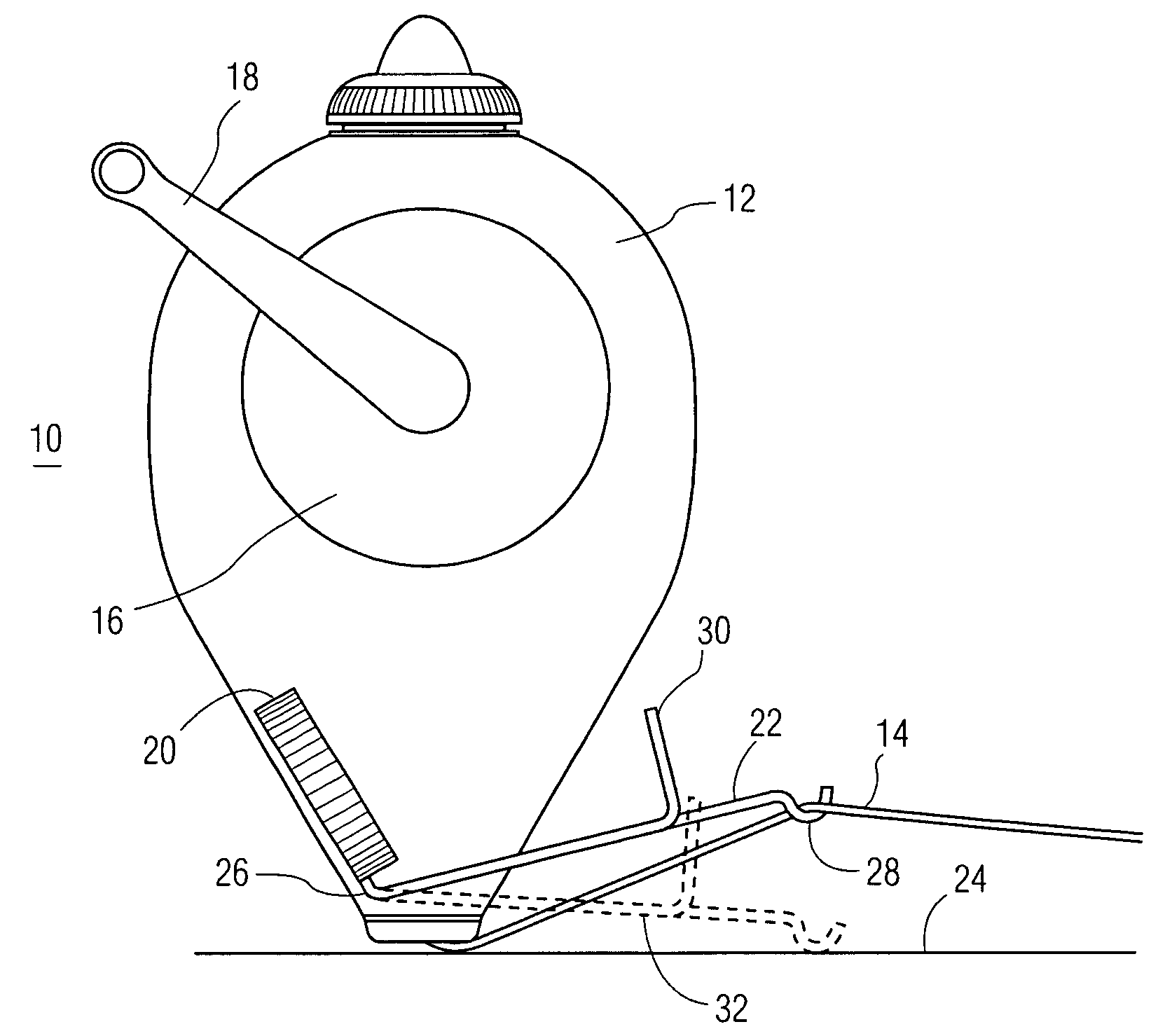 Hands free chalk line snapper