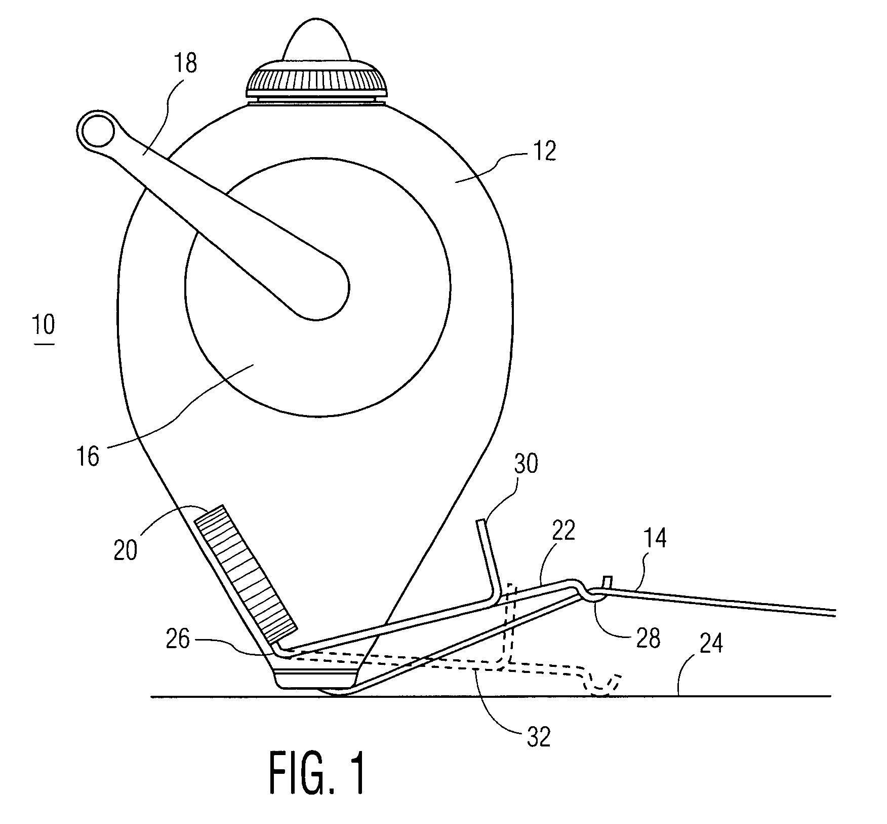 Hands free chalk line snapper