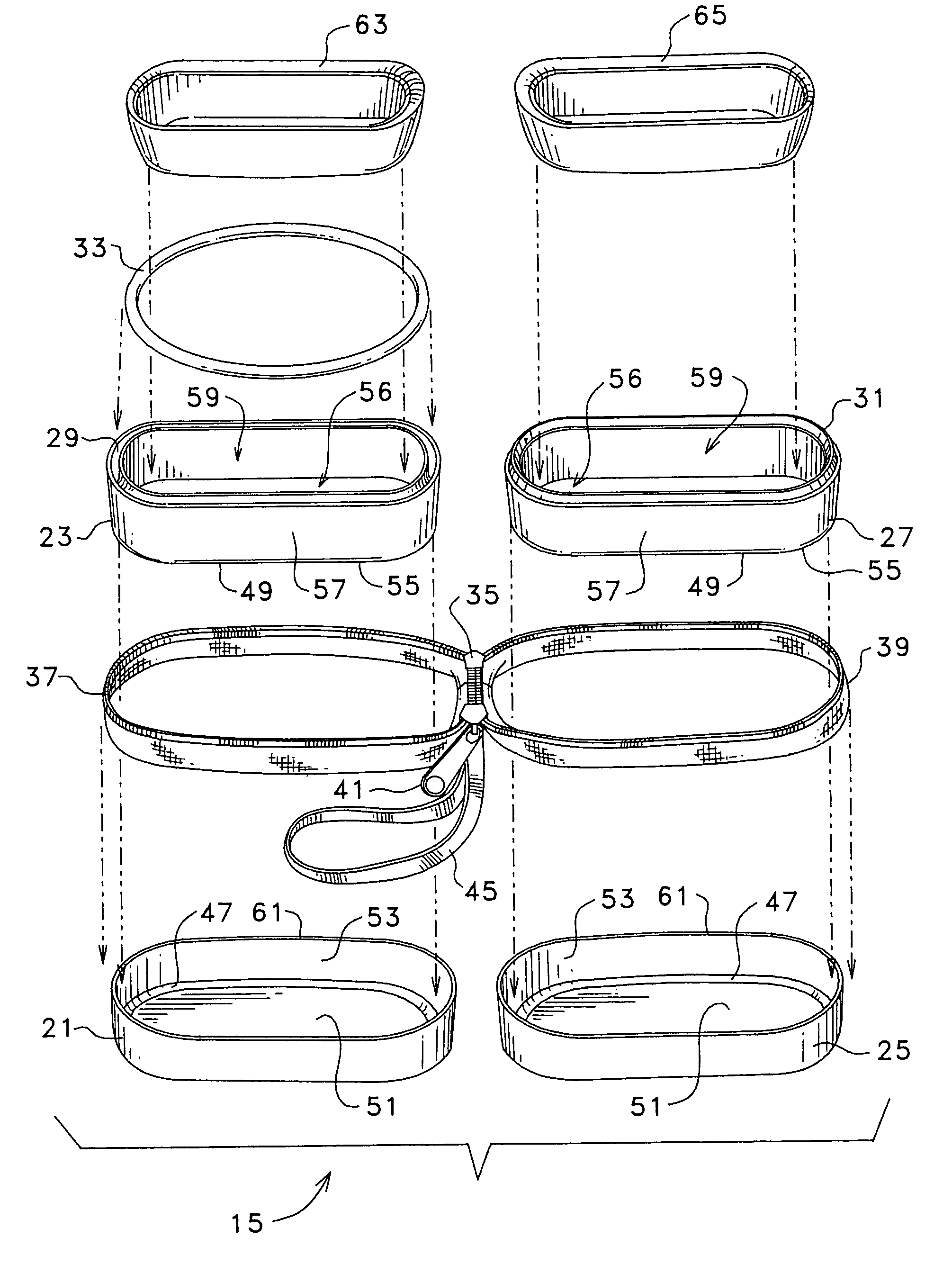 Watertight protective carrying case