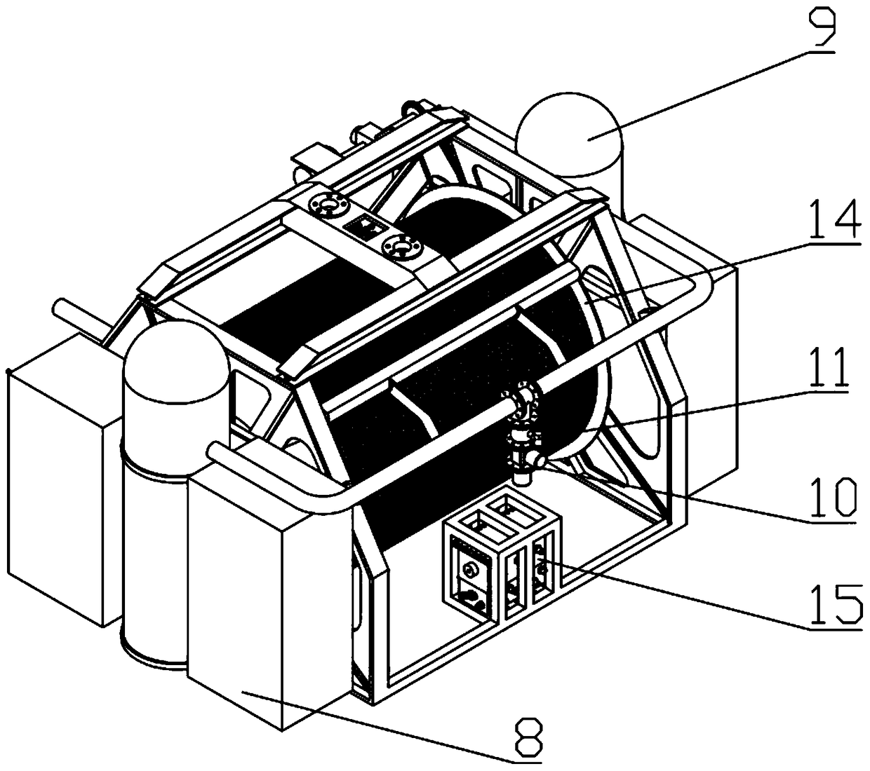 ROV deep-sea cable laying operating system for manned submersible