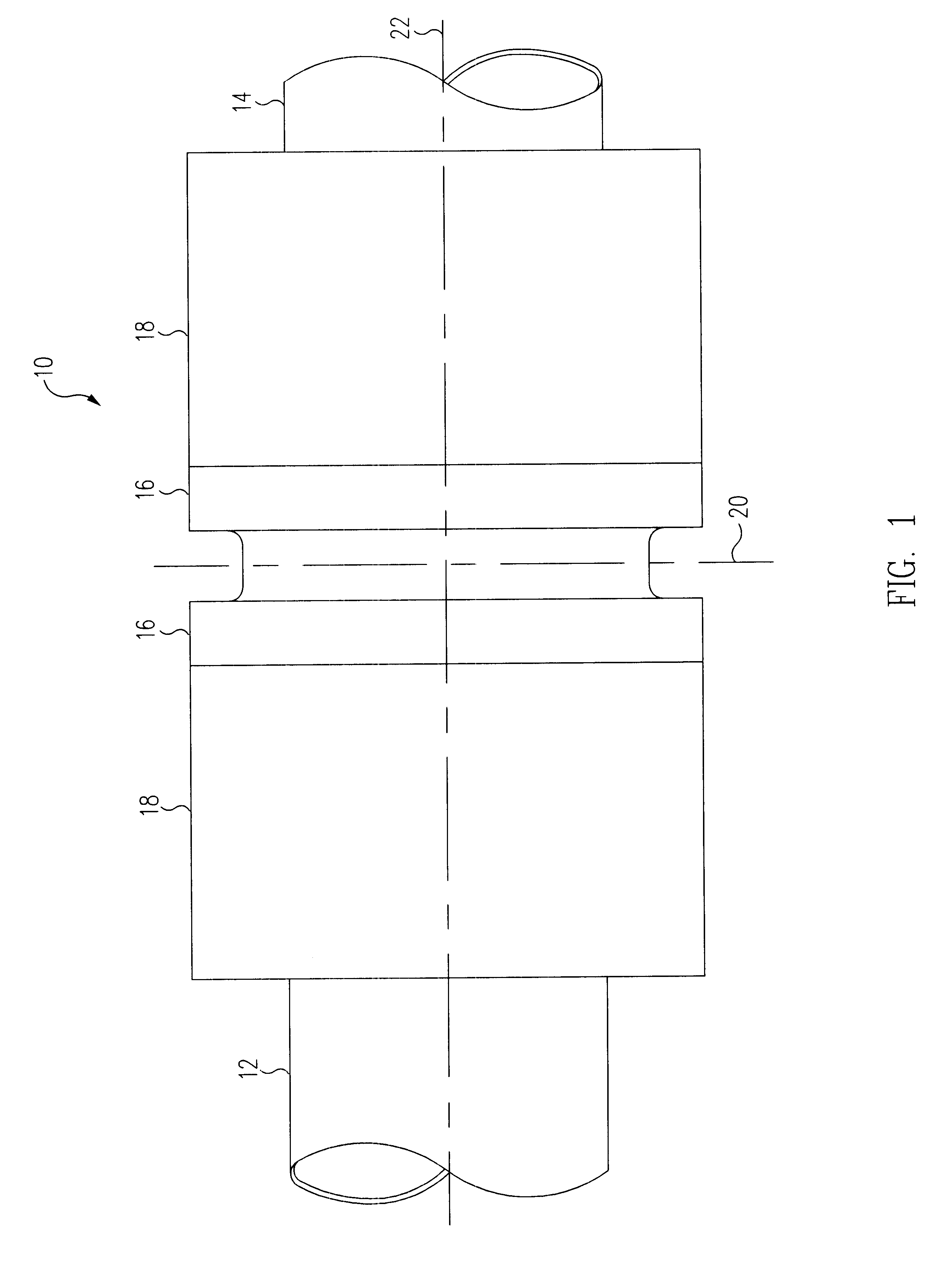 Axial swage fitting for large bore pipes and tubes