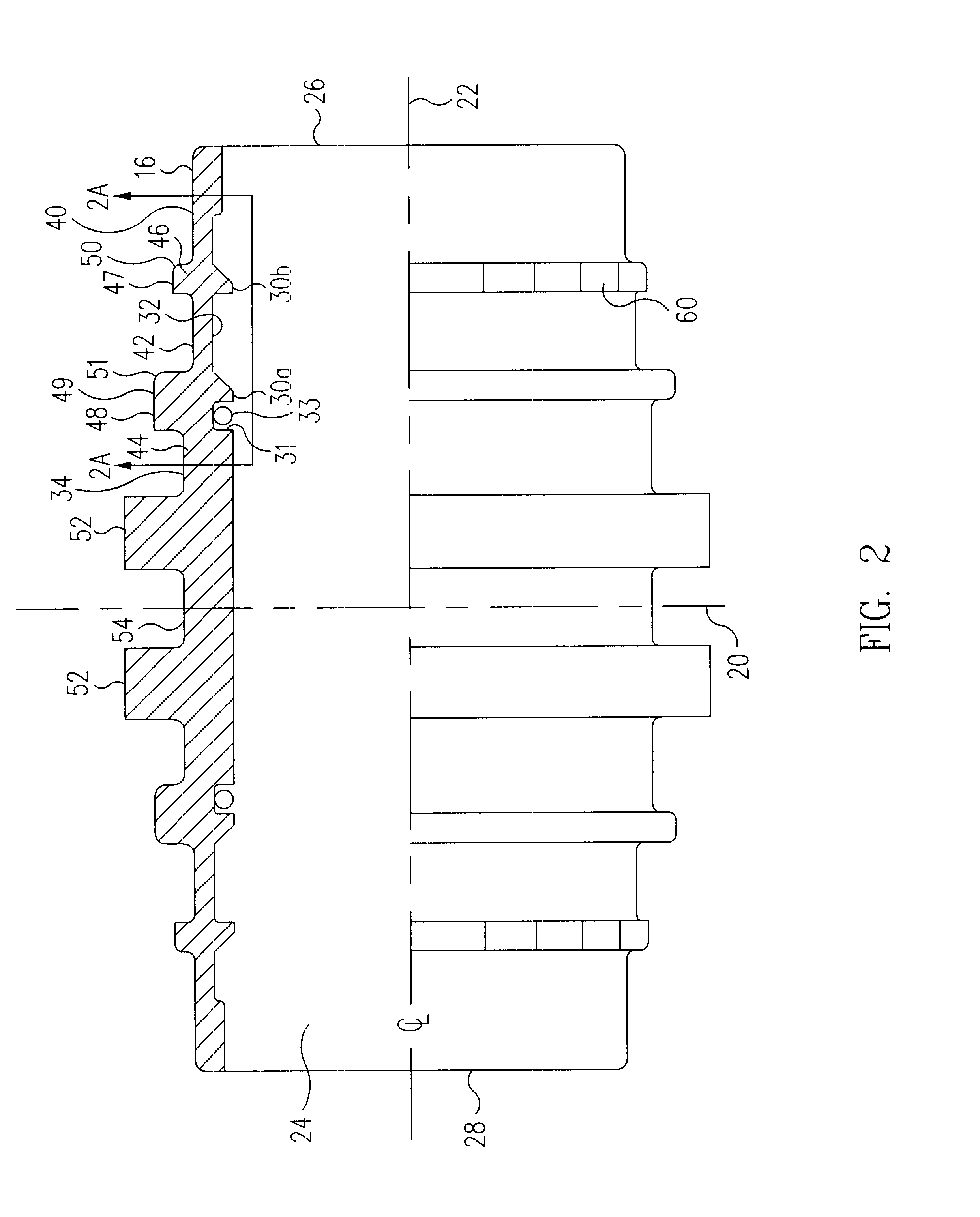 Axial swage fitting for large bore pipes and tubes